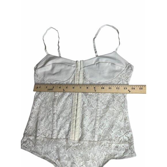 Free People Intimately Beige Lace Night Rhythm Thong Bodysuit Women Medium - Picture 9 of 12